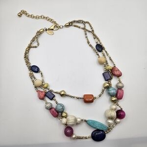 Chico 3 Layer Casual Multi Colored Fun Boho Necklace Candy Colors